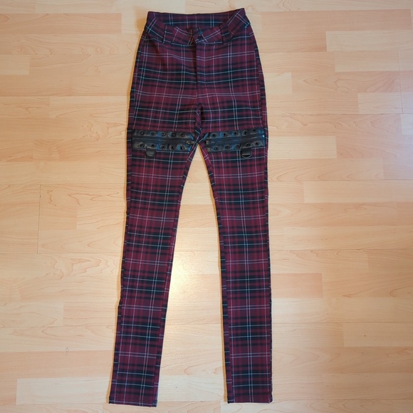 Killstar Plaid Punk Goth Pants - Picture 1 of 12